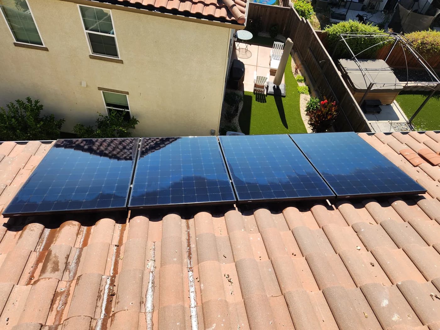 Solar panel refresh after